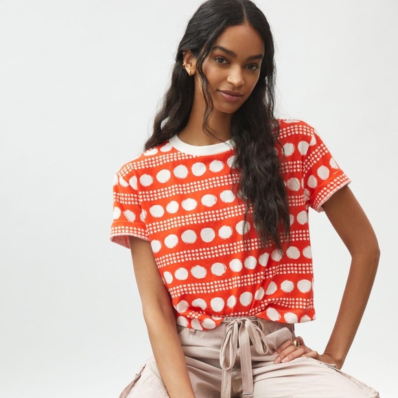 Anthropologie Tops - ✨ Anthropologie Structured Cropped Tee Sz L
